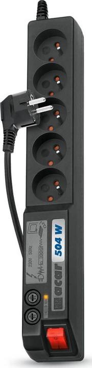 Actual product image HSK 504 W Voltage protection 5 AC outputs 230 V 1 5 m Black (5 x, CEE 7/5, 1.50 m)