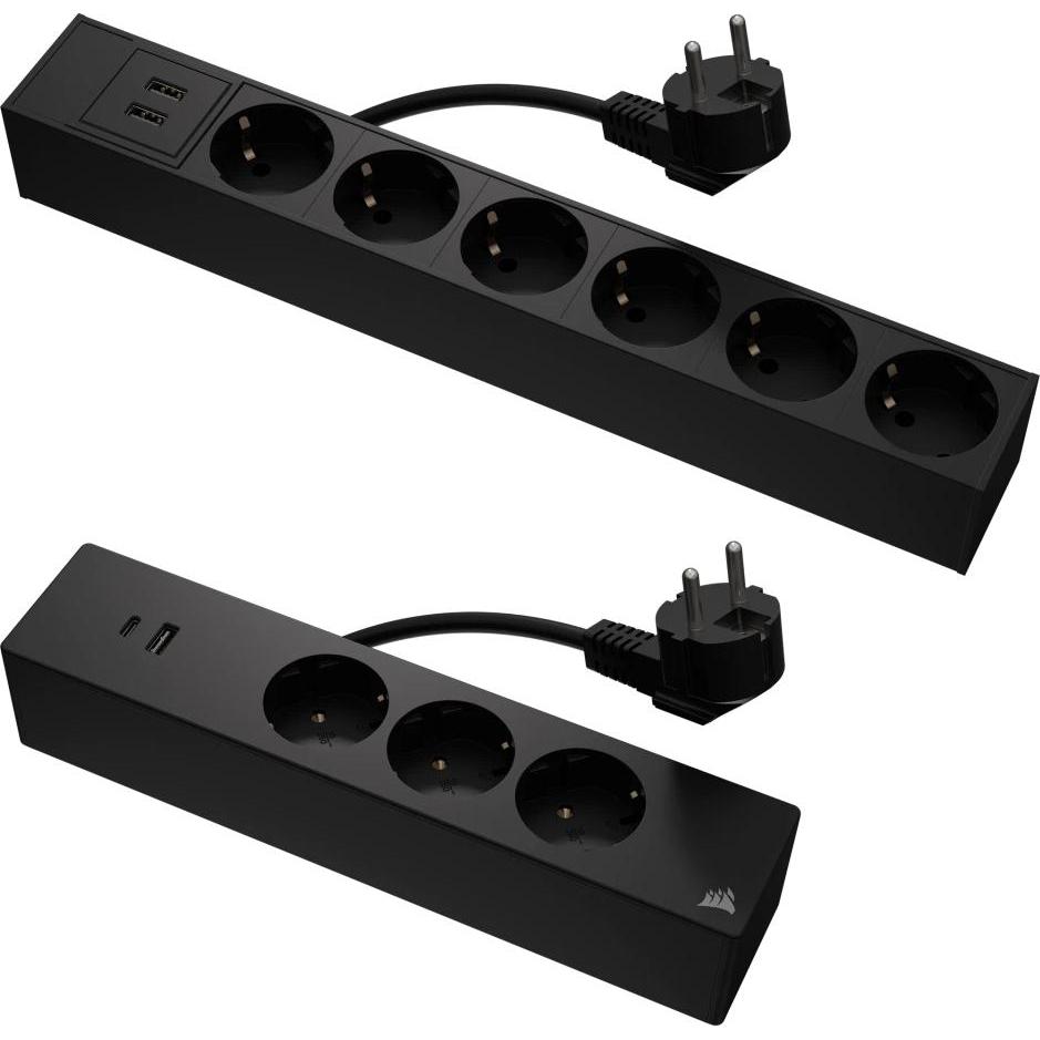 Corsair Platform:6 Power Strips and Cables Box (Part 3 of 3), Gaming Controller Zubehör, Schwarz