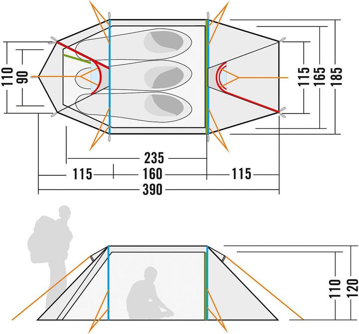 Image du produit Tatonka Tente Arctis 3.235 PU (Tente tunnel, 3.57 kg, 3 personnes)