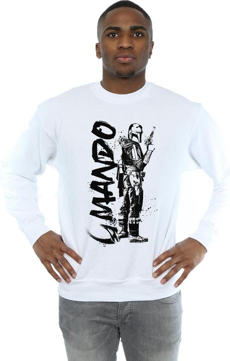 Actual product image Star Wars Mens The Mandalorian Splat Mando Sweatshirt (5XL)