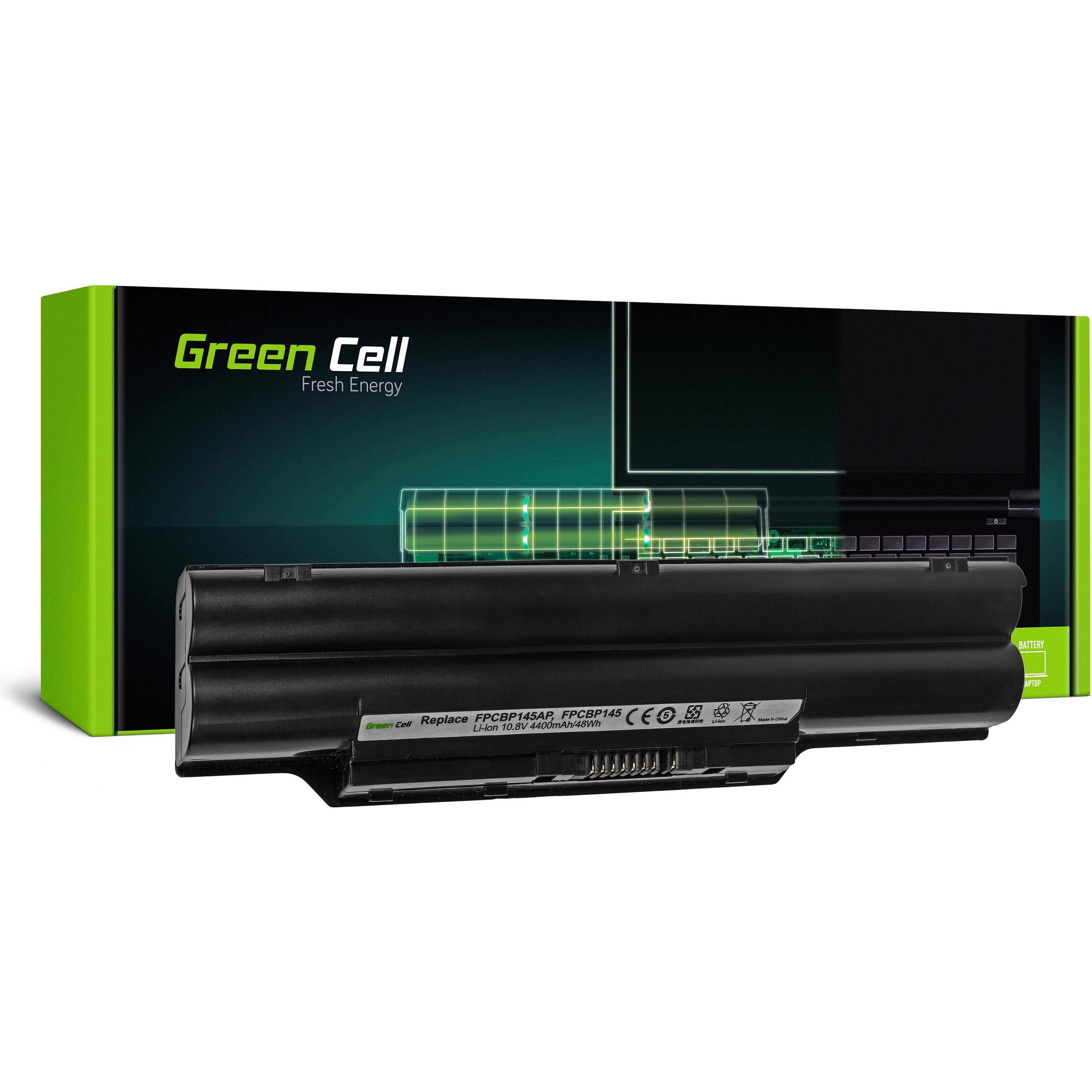 GreenCell Laptop-Akku für Fujitsu Lifebook S751 / E751 / S752 u.v.m. (6 Zellen, 4400000 mAh), Notebook Akku, Grün