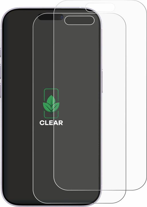 Actual product image ScreenLeaf Screen Protector sustainable Screen Protection, clear, anti-scratch (2 pcs., Apple iPhone 17)