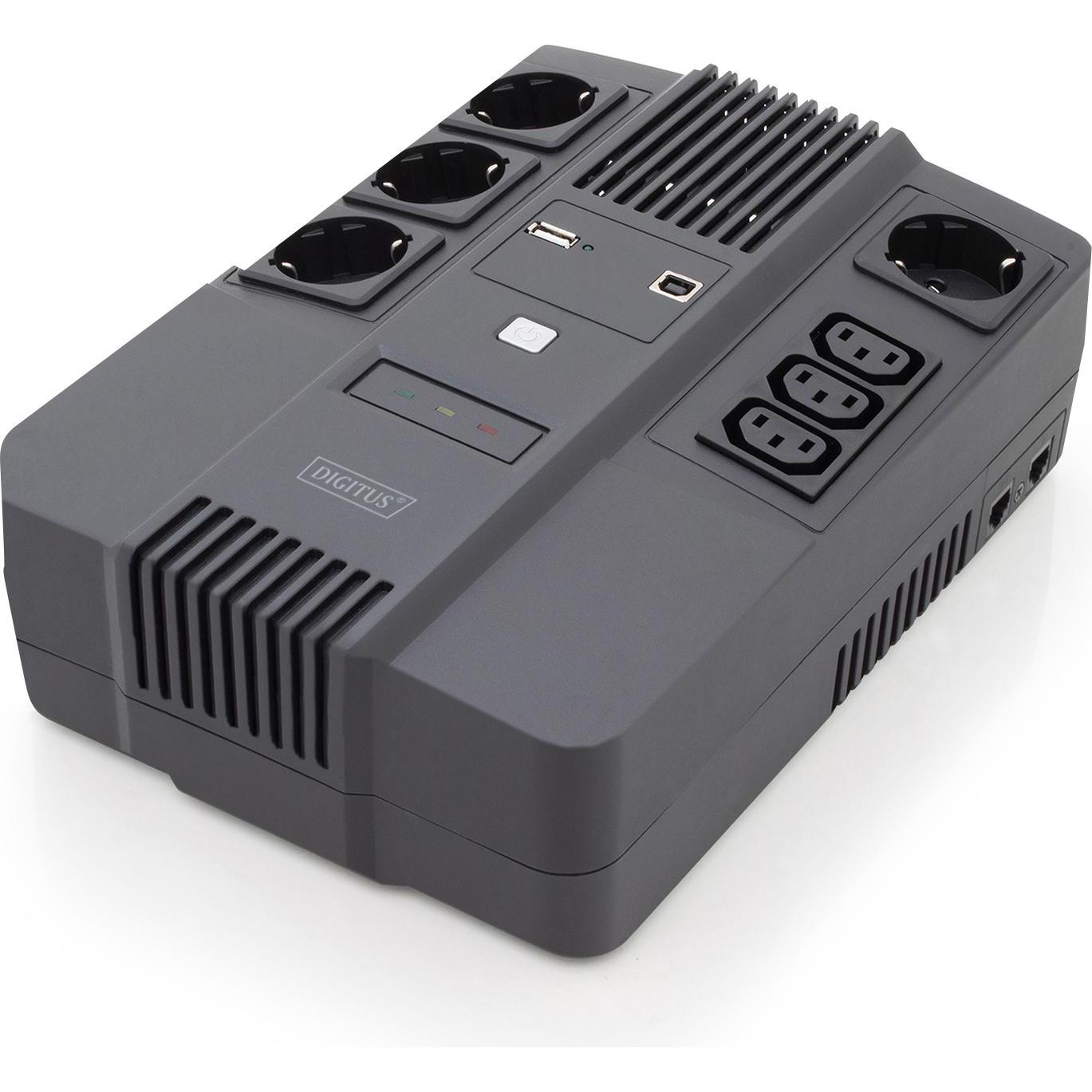 Thumbnail - Assmann ALLINONE UPS 800VA/480W LED (0.60 VA, 480 W, Line-Interaktiv USV), USV