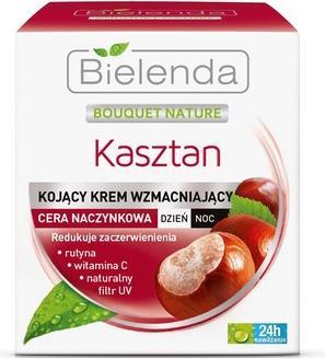 Actual product image Bielenda Bouquet Nature Soothing Strengthening Cream For Capillary Complexion Day/Night Chestnut (50 ml, 24h cream)