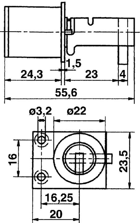 Actual product image Kaba Central locking cylinder 8, type 1158-A, front operation (Locking cylinder)