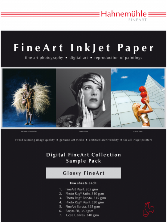 Hahnemühle Digital FineArt A 4 Testpack glossy papers (350 g/m², A4, 16 x)