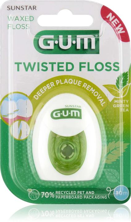 Productafbeelding Sunstar Gum GUM Twisted Floss tandzijde 30m gewaxt (30 m)