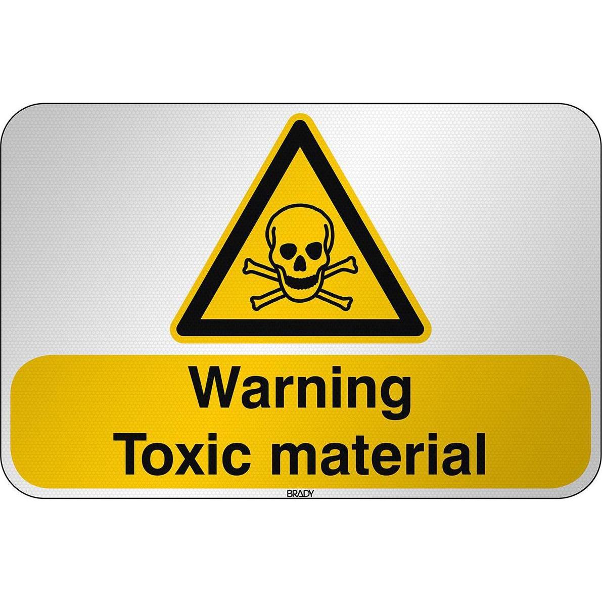 Brady, Sicherheitskennzeichnung, ISO Safety Sign Warning Toxic