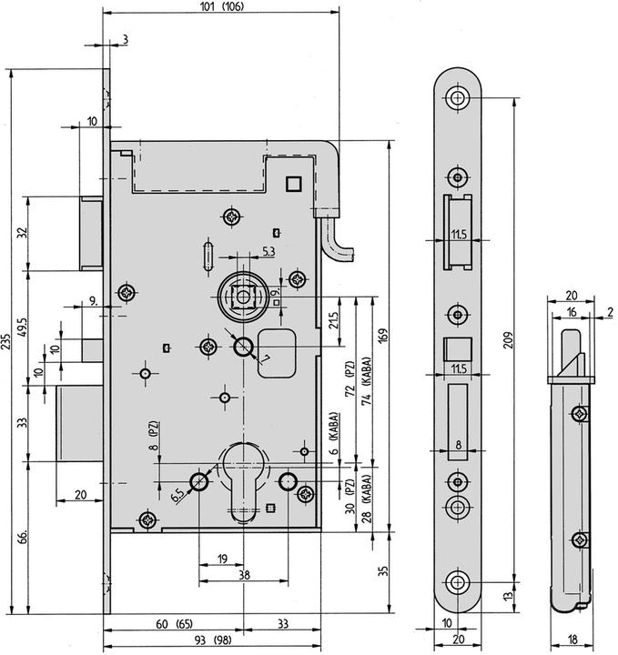 Actual product image effeff Self-locking anti-panic locks Elektro 809