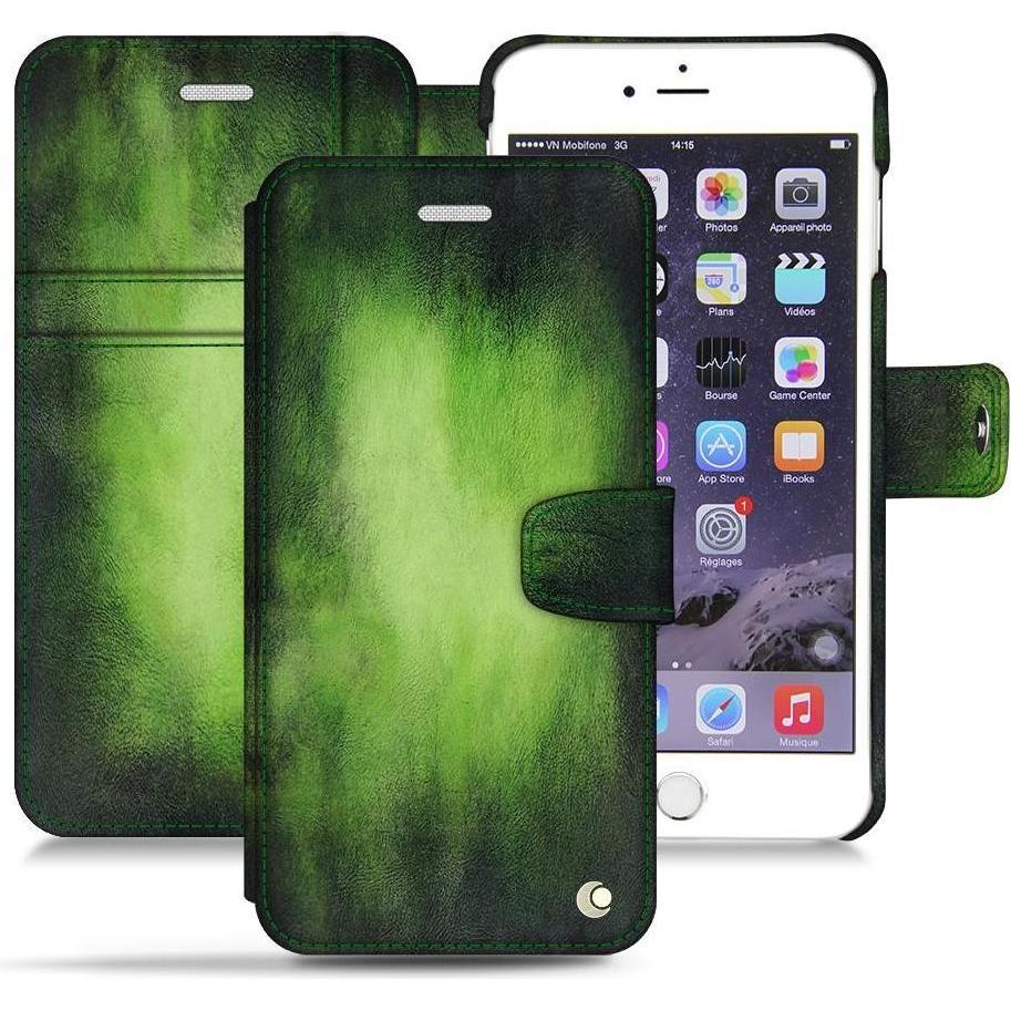 Noreve Lederschutzhülle Wallet (Apple iPhone 6s), Smartphone Hülle, Grün