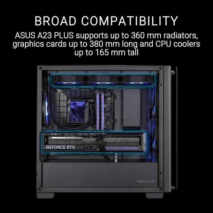 Image du produit ASUS Va A23 PLUS TG ARGB BLACK (mATX, Mini-ITX)