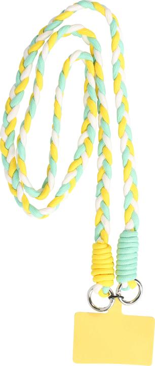 Image du produit PhoneLook Lanière universelle pour smartphone cordon tressé tricolore en tissu élastique