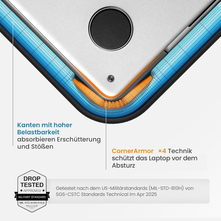 Image du produit tomtoc Laptophülle 360° für 13-Zoll MacBook Air/Pro inkl. Zubehörtasche (13", Microsoft, Apple)