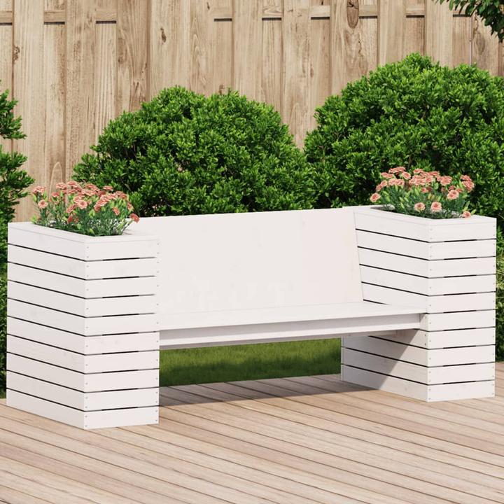 Produktbild VidaXL Gartenbank mit Pflanzkübeln