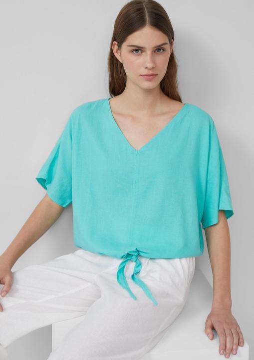 Immagine prodotto s.Oliver Bluse Verkürzte Leinenmix-Bluse im Relaxed Fit (32)