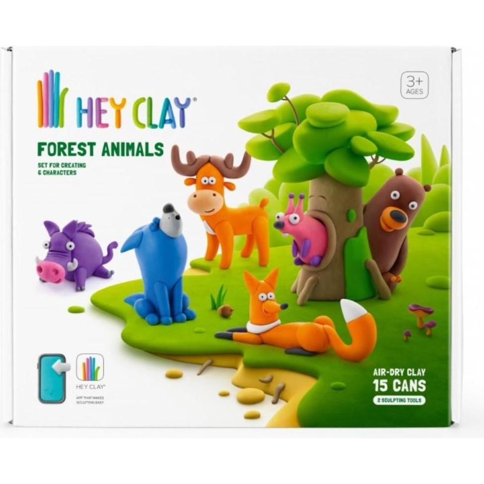 Thumbnail - Tm Hey Tonerde Set Waldtiere + Zubehör 15 Dosen HCL 15022CEE15