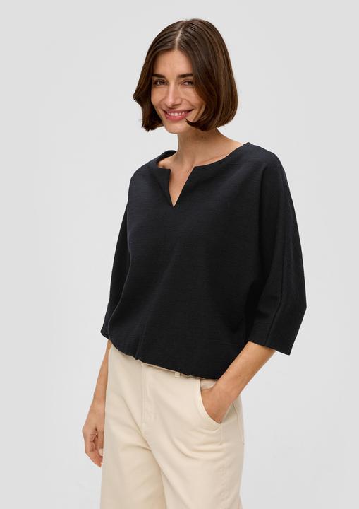 Produktbild S.Oliver T-Shirt Jerseyshirt mit O-Shape und Musterstruktur (38)