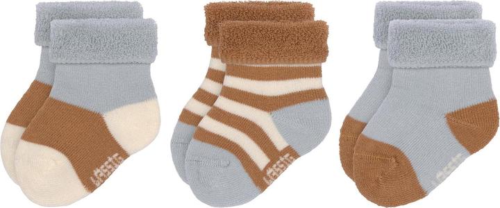Lässig Socken Newborn 3er-Set Hellblau Caramel Gr. 12 - 14 (3er Pack, 12 - 14)