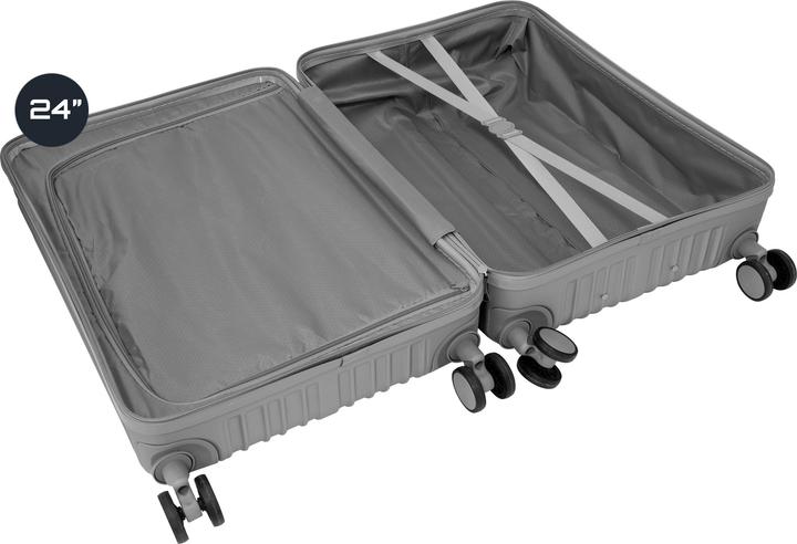 Actual product image White Shark Shark GUARDIAN - BUNDLE 20" + 24", 2in 1 Trolley Cases, Silver