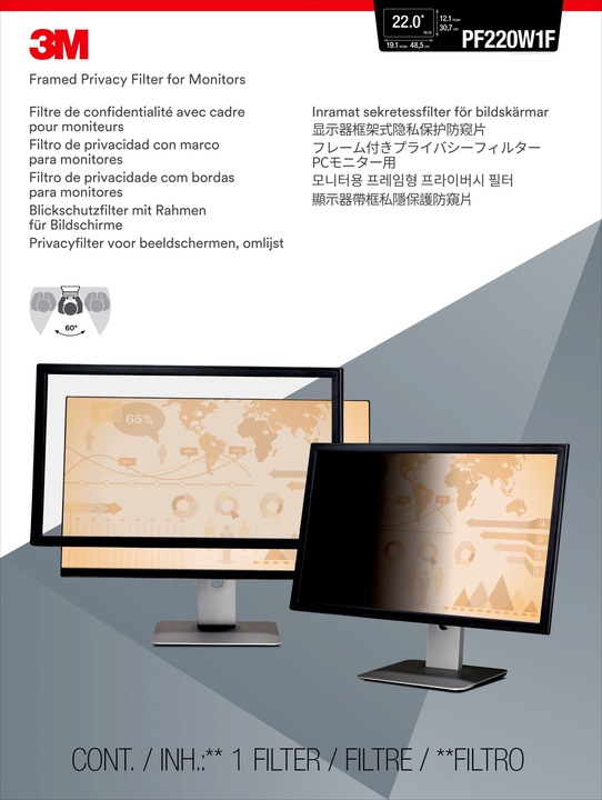 Actual product image 3M PF220W1F (22", 16 : 10)