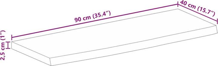 Actual product image vidaXL Tischplatte (90 x 40 cm)