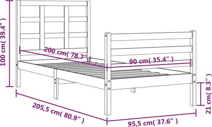 Image du produit vidaXL Grusha (90 x 200 cm)