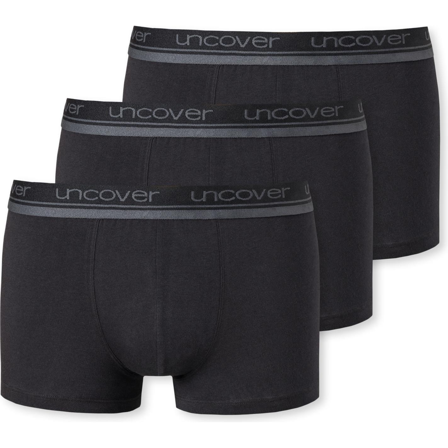 Uncover by Schiesser, Herren, Unterhosen, Boxershort Casual Figurbetont, Schwarz, (3XL, 3er Pack)