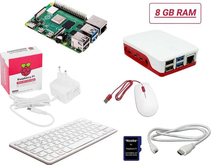 Actual product image Raspberry Pi Desktop Kit 5 B 8GB 4 x 2.4GHz incl. keyboard, incl. mouse, incl. Noobs OS, incl. network