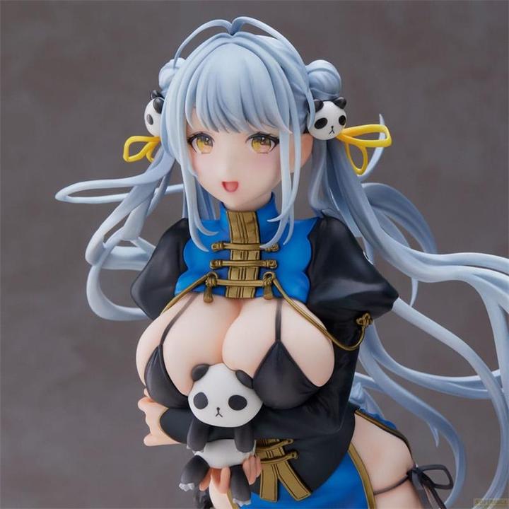Actual product image Union Creative Original Character statuette PVC Sencha illustration Panda-chan (China dress) 27 cm