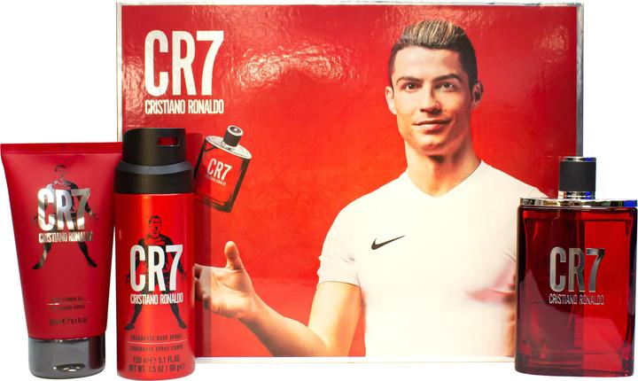 CR7 Cristiano Ronaldo 3 Stück Geschenkset: Eau De Toilette 100ml, Duschgel 150ml, Körperspray 150ml (Parfum Set)