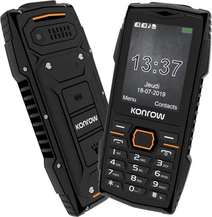 Image du produit Konrow Stone Plus - Téléphone Antichoc Certifié IP68 - 2.4" - Double Sim - Noir (2.40", 2G)