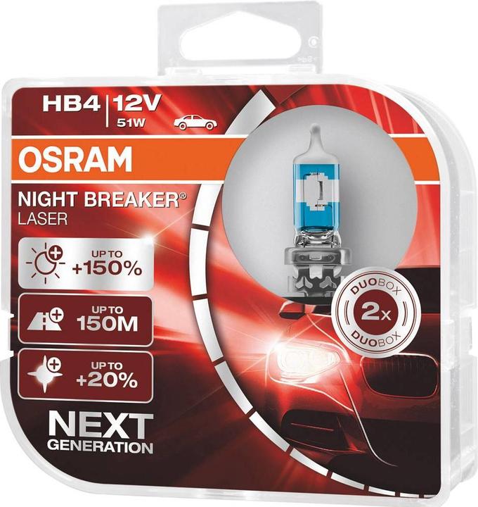 Image du produit Osram 9006NL-2HB Halogen Leuchtmittel Night Breaker® Laser Next Generation HB4 5 (HB4)