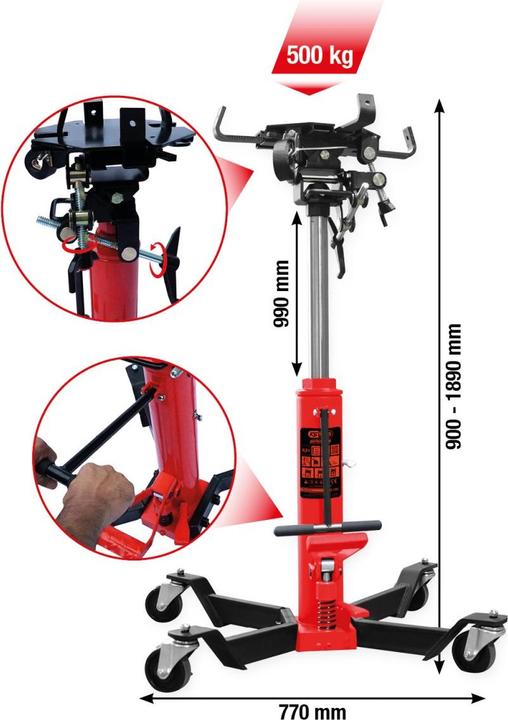 Immagine prodotto KS Tools performance Hydraulik-Getriebeheber mit Hydraulischer Getriebeheber