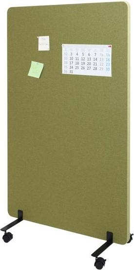 Image du produit Mendler Cloison acoustique HWC-G77, panneau à picots, tissu/textile enroulable à double paroi, 127x80cm vert