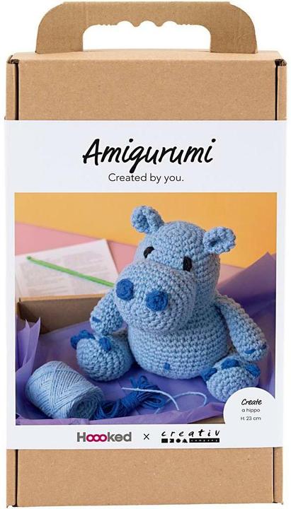 Default Craft Kit Amigurumi - Hippo - blue - light blue (977866)