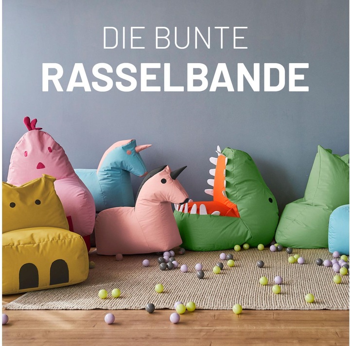 Produktbild Lumaland Sitzsack Einhorn 120 L, 75 x 65 cm
