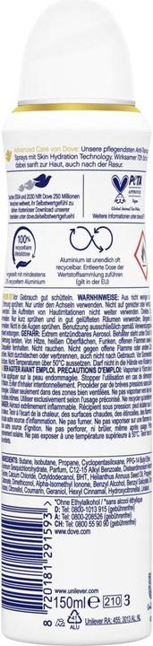 Immagine prodotto Dove Deodorante Spray Antitraspirante Advanced Care Invisible Dry 150 ml (Getto vaporizzato, 150 ml)
