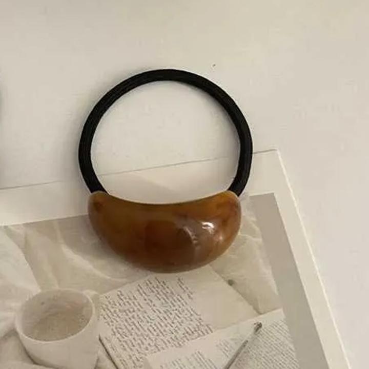 Immagine prodotto Avizar Haargummi mit Holz-Effekt-Perle (Elastico per capelli)