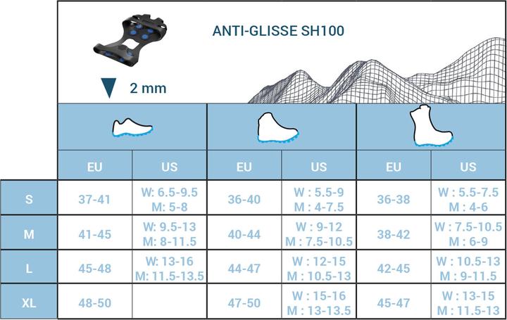 Image du produit Quechua Crampons Hike 100 acier, caoutchouc