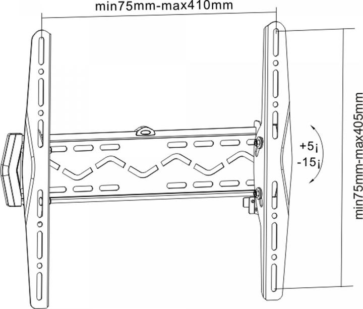 Actual product image InLine Wall mount, tiltable, 81-139cm (32-55 inch) (Wall, 55", 50 kg)