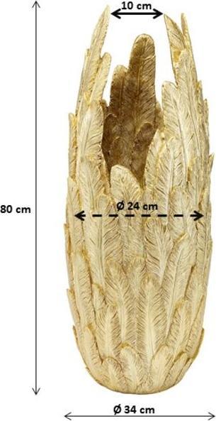 Produktbild Kare Design Vase Feathers Gold 80cm (34 x 80 cm)