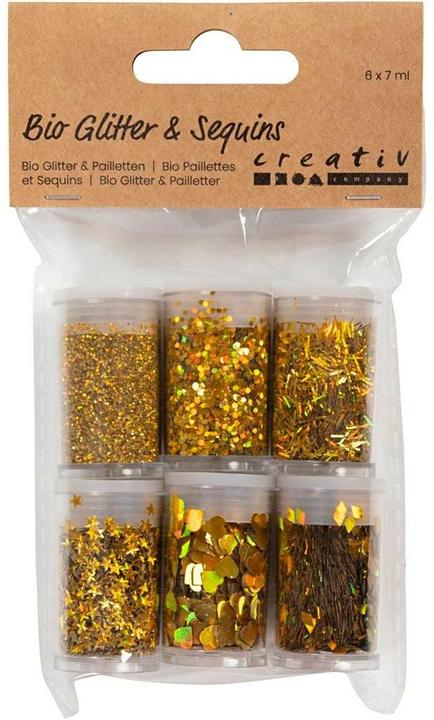 Produktbild Creativ Company Glitzerset Gold, 6 x 5 g