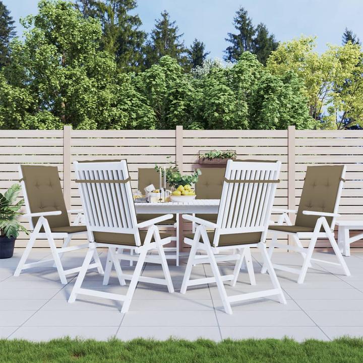 Actual product image vidaXL High-back cushions 6 pcs. fabric (120 x 50 x 4 cm)