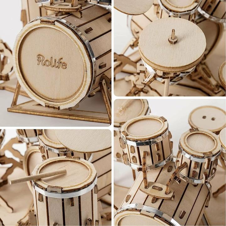 Actual product image Robotime TG409 - Drum kit