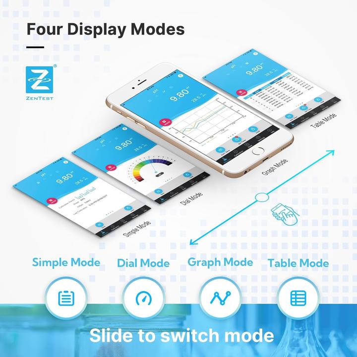 Actual product image Apera Instruments PH60SZ Smart pH meter with plugin electrode supported by ZenTest mobile app