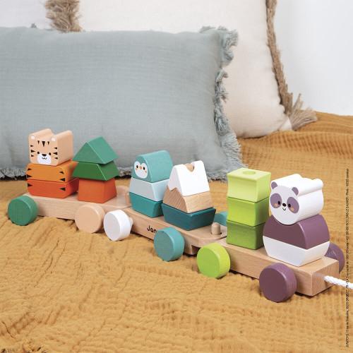Actual product image Janod Stacking toys walk of the animals wood
