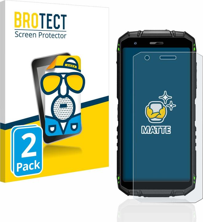 Actual product image BROTECT Anti-glare screen protector matt (2 Piece, Doogee S41 Pro)