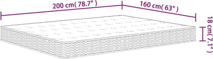 Actual product image vidaXL Bonnell-Federkern-Matratze (160 x 200 cm)