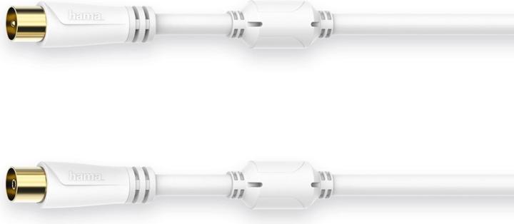 Image du produit Hama Câble d'antenne, connecteur coaxial - connecteur coaxial femelle, doré, 10,0 m, 100 dB (100 dB, Câble d'antenne)