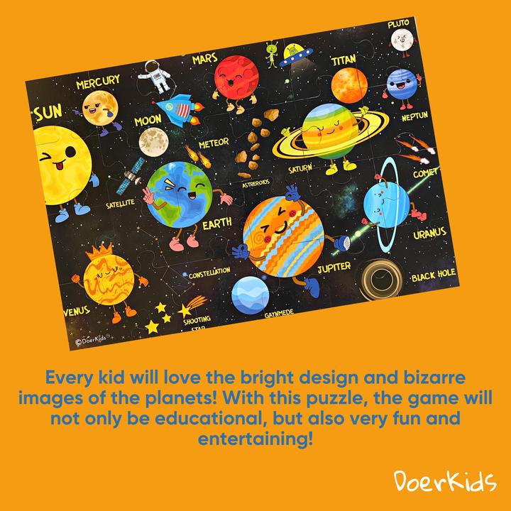 Image du produit DoerKids Système solaire puzzle de sol géant (24 pièces)